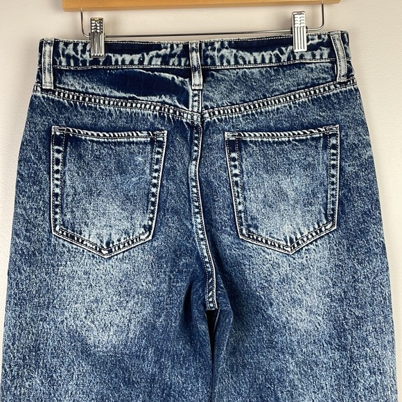 Nature Denim Women's High-Rise Distressed Straight Button Fly Jeans Size 9/28 - Picture 6 of 9